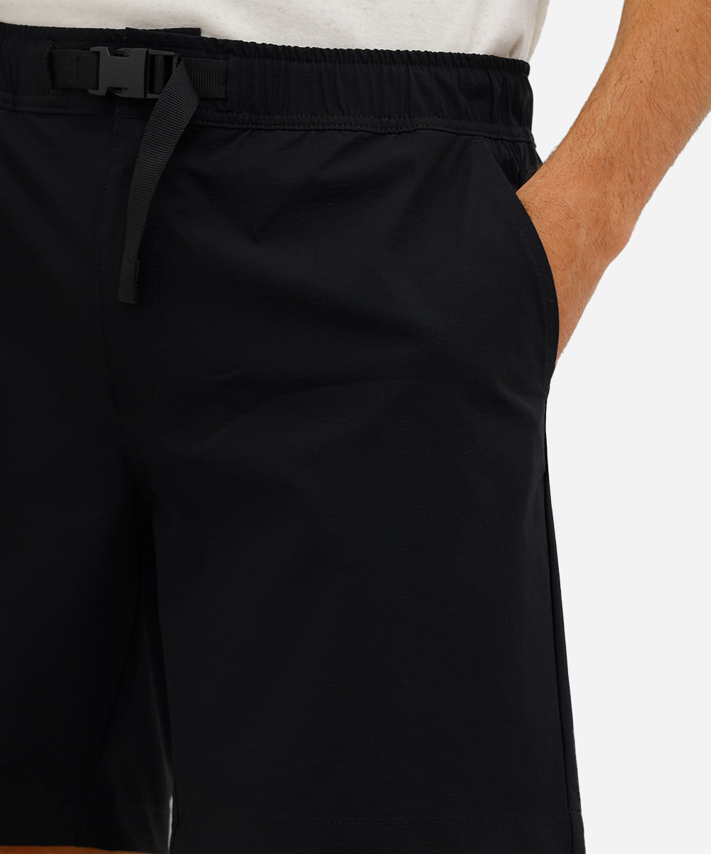 short boardshort masculino com cinto  preto