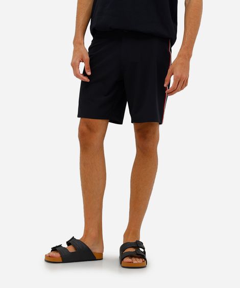 short boardshort masculino spandex listra lateral preto