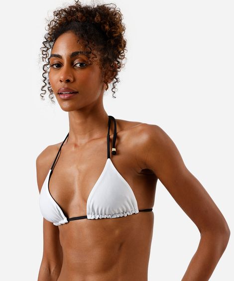 biquíni top feminino cortinha dupla face off white
