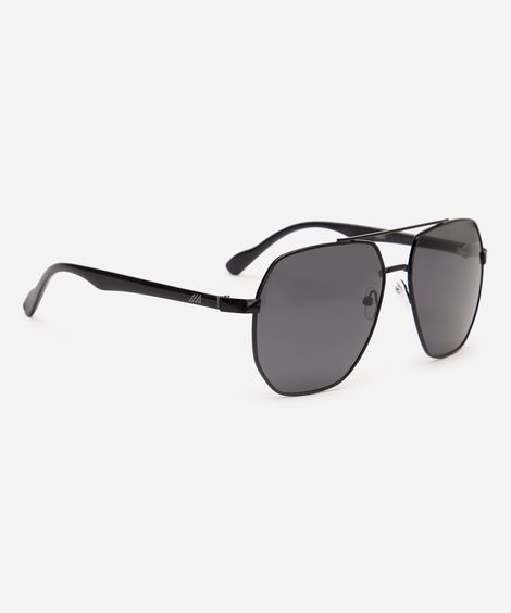 óculos de sol aviador preto