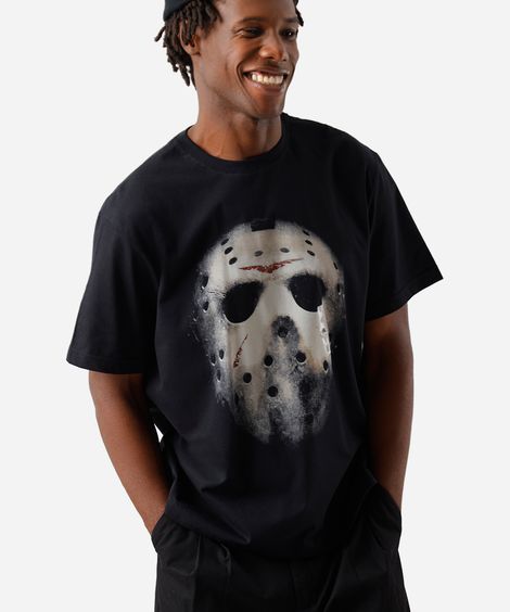 camiseta box masculina de algodão jason preta