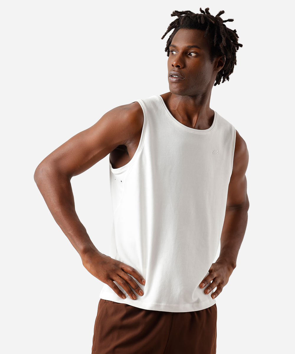 regata comfort algodão dry off white