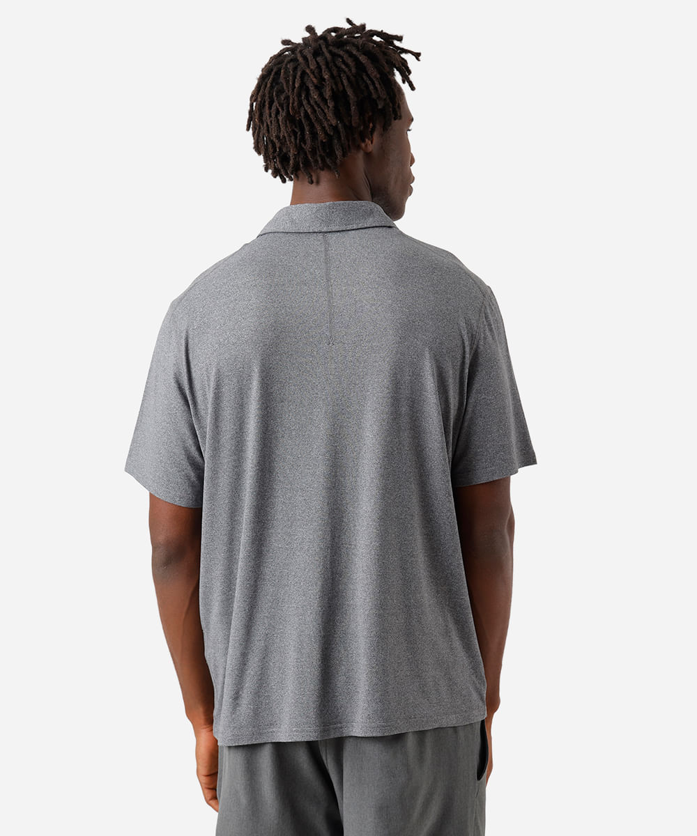 polo esportiva masculina manga curta preto