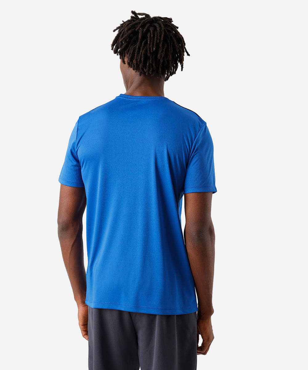 camiseta masculina com listras ace azul