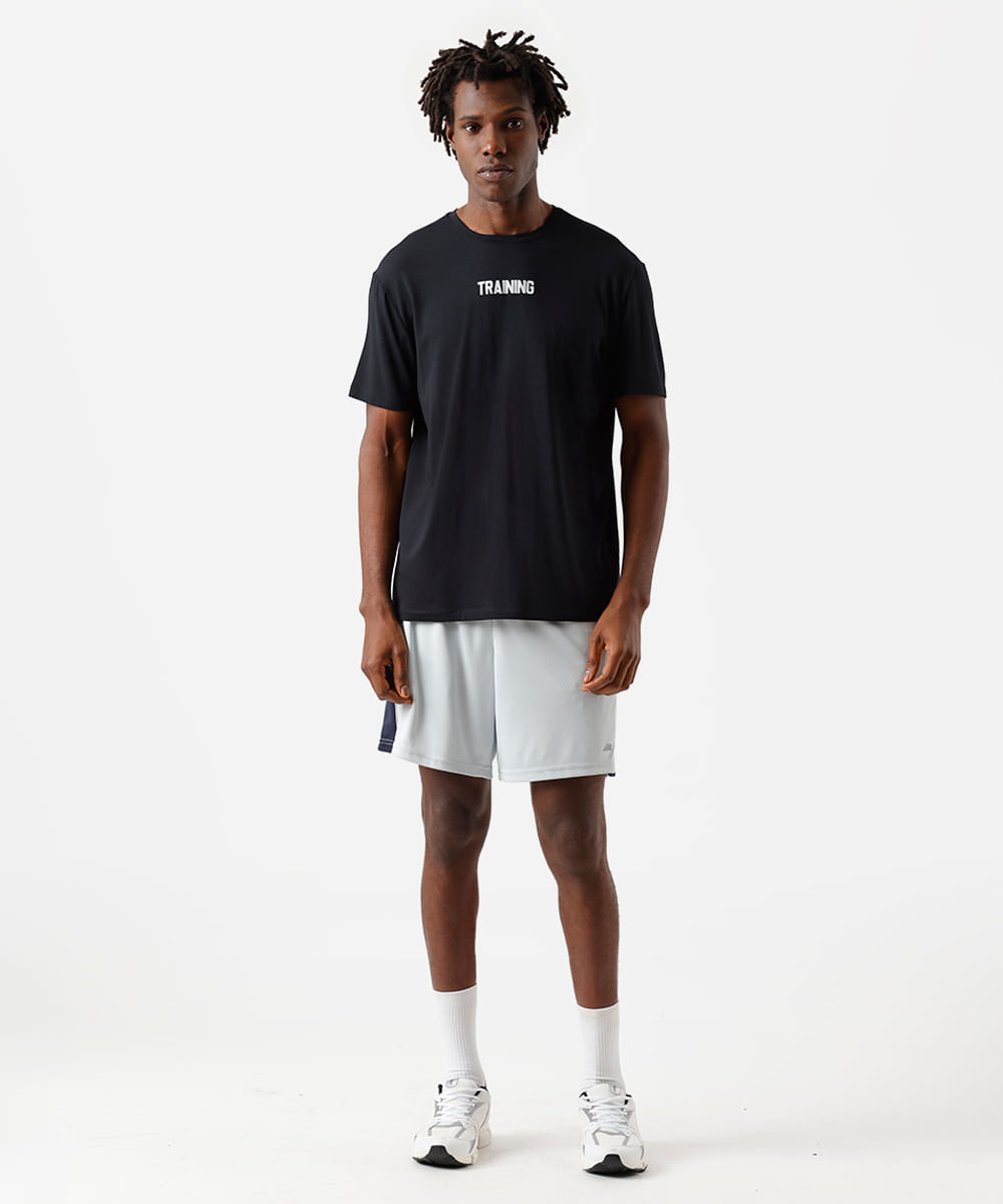 camiseta esportiva masculina de modal training preta