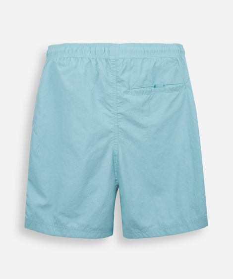 bermuda juvenil com bolsos e elástico azul