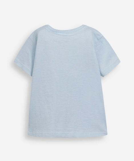 camiseta infantil tubarão azul