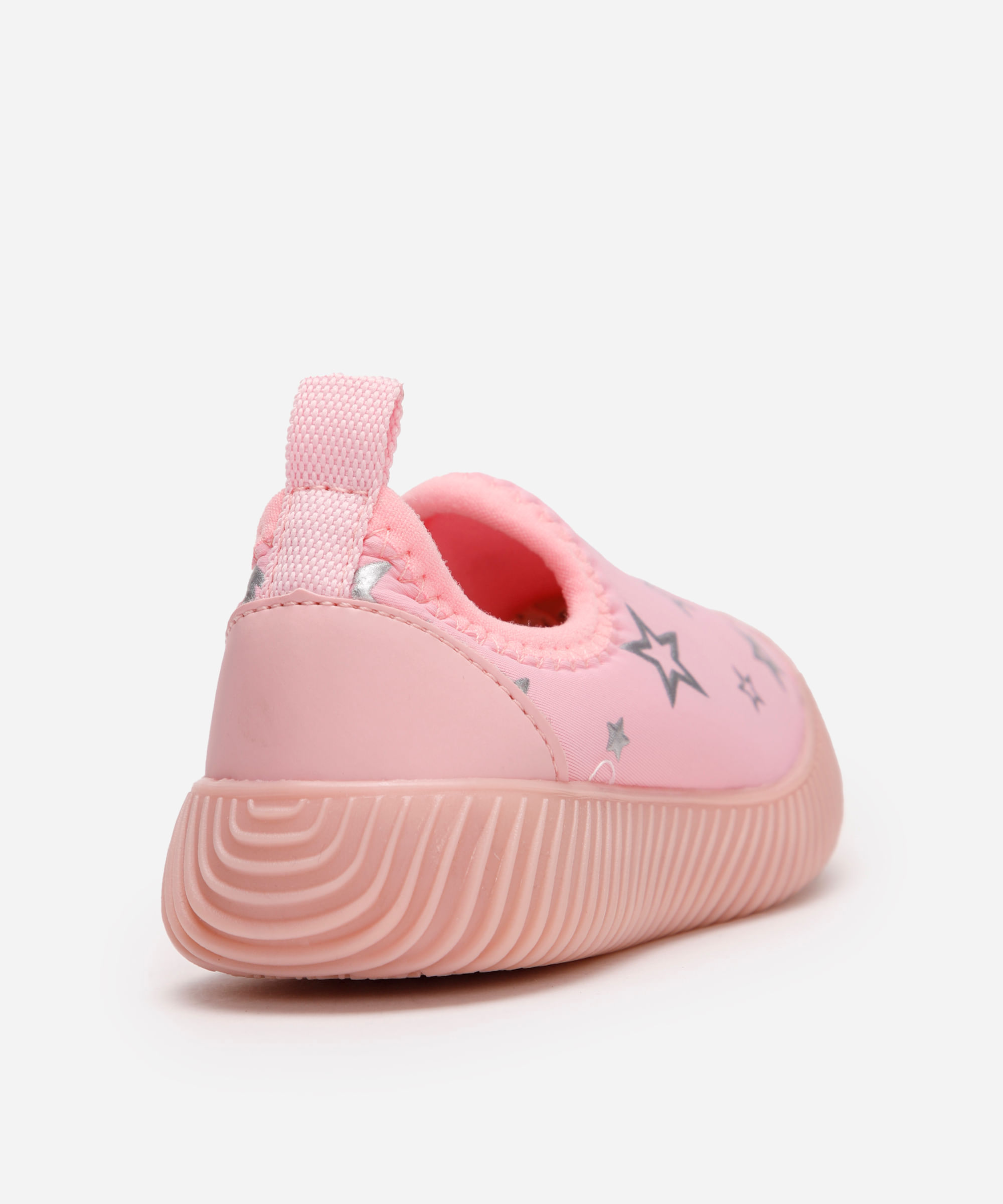 tênis infantil estrelas com luz calce fácil rosa