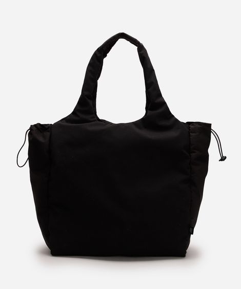 bolsa tote feminina cea sports texturizada preta