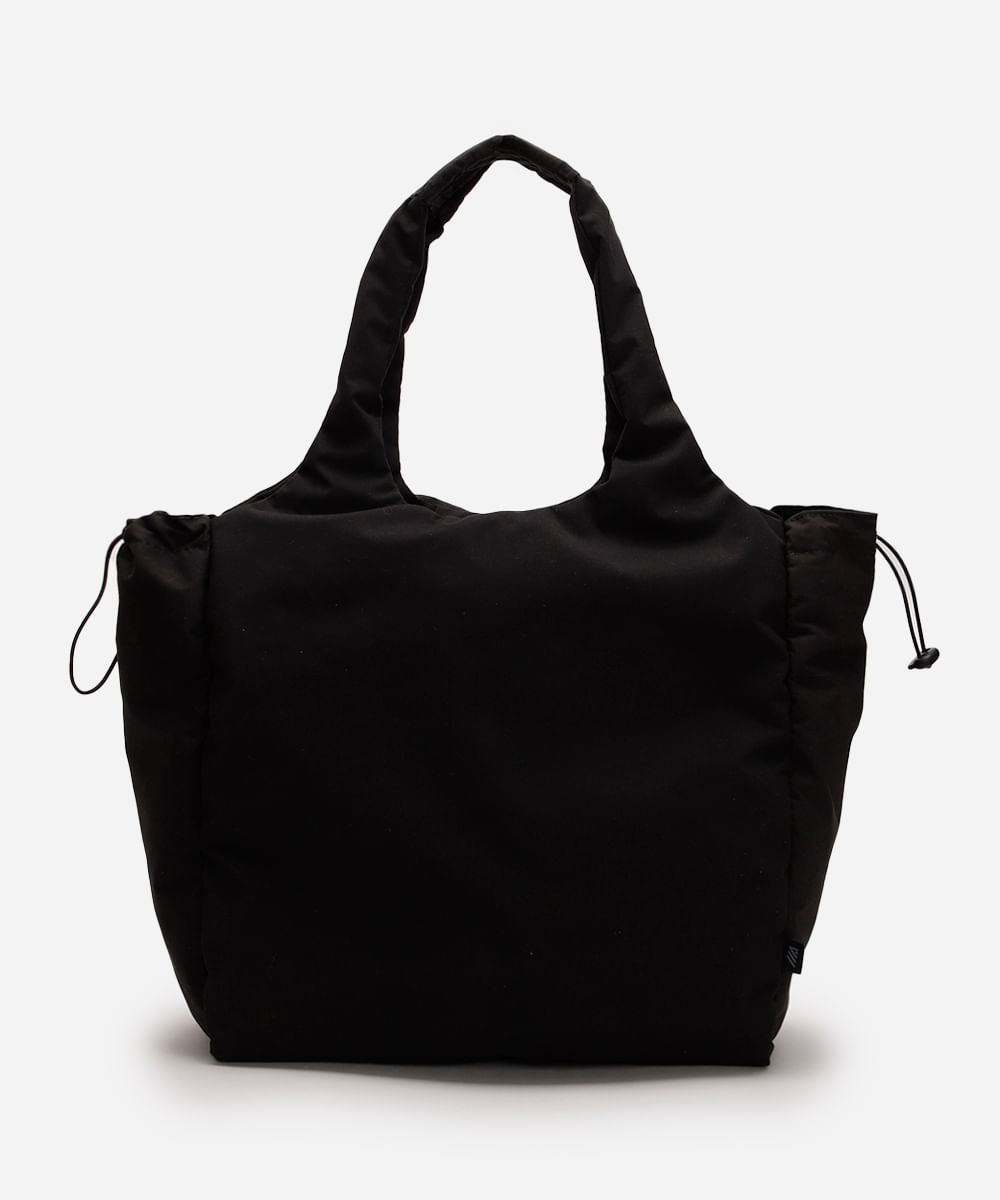 bolsa tote feminina texturizada preta