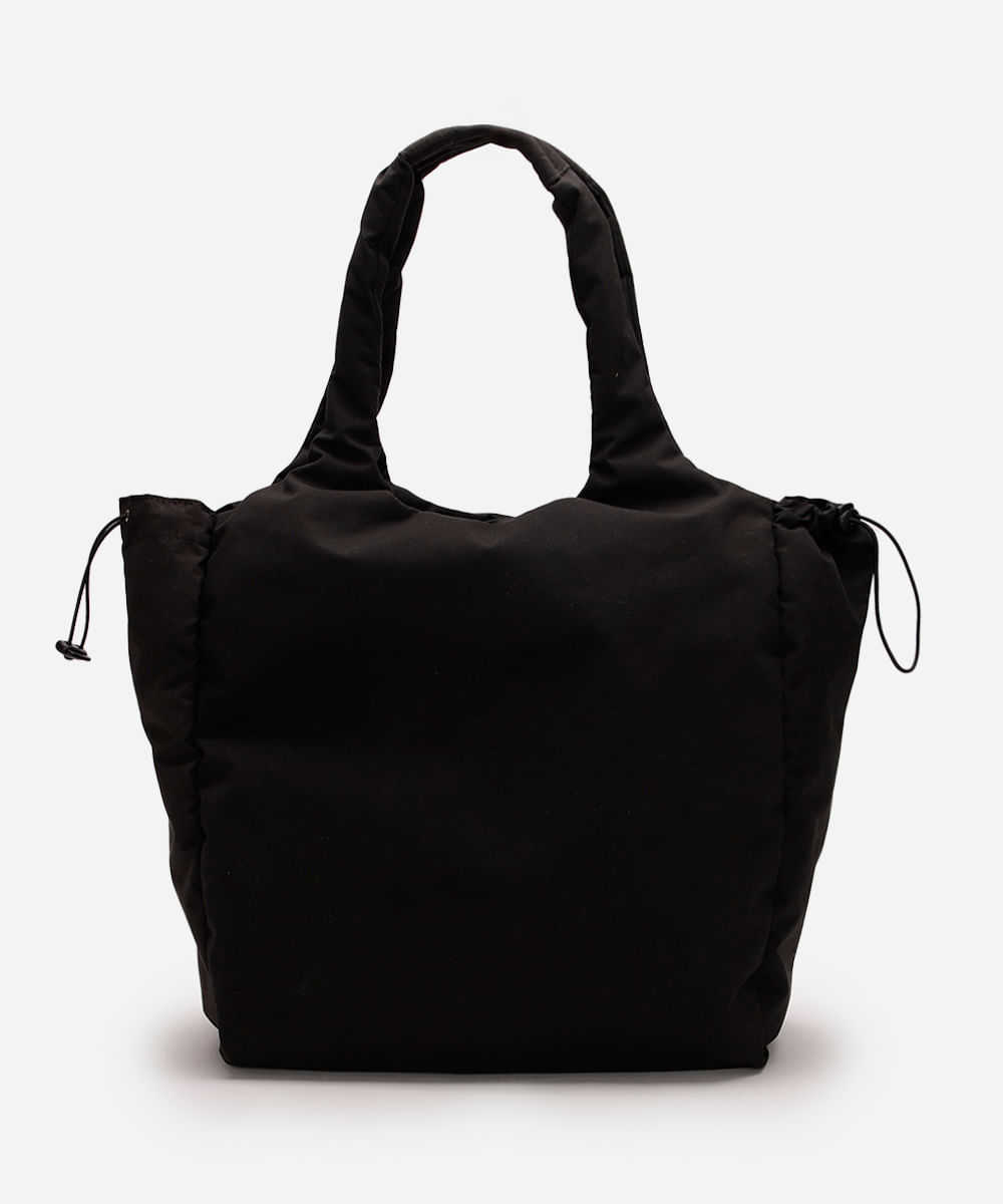 bolsa tote feminina texturizada preta