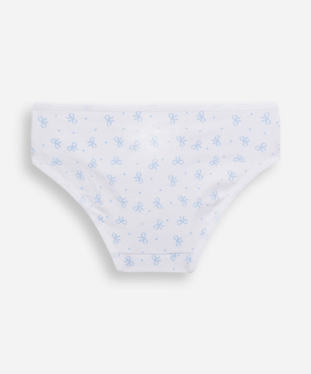 kit de 3 calcinhas infantis de algodão delrio colorido