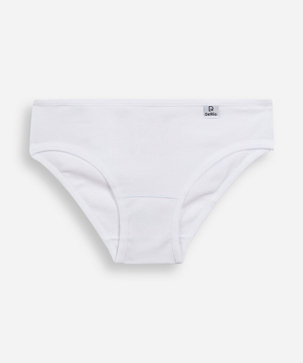 kit de 3 calcinhas infantis de algodão delrio colorido
