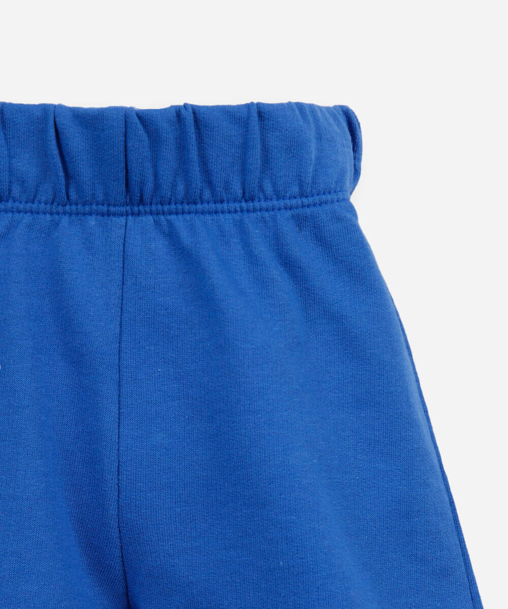 conjunto curto infantil de algodão com capuz patrulha canina azul