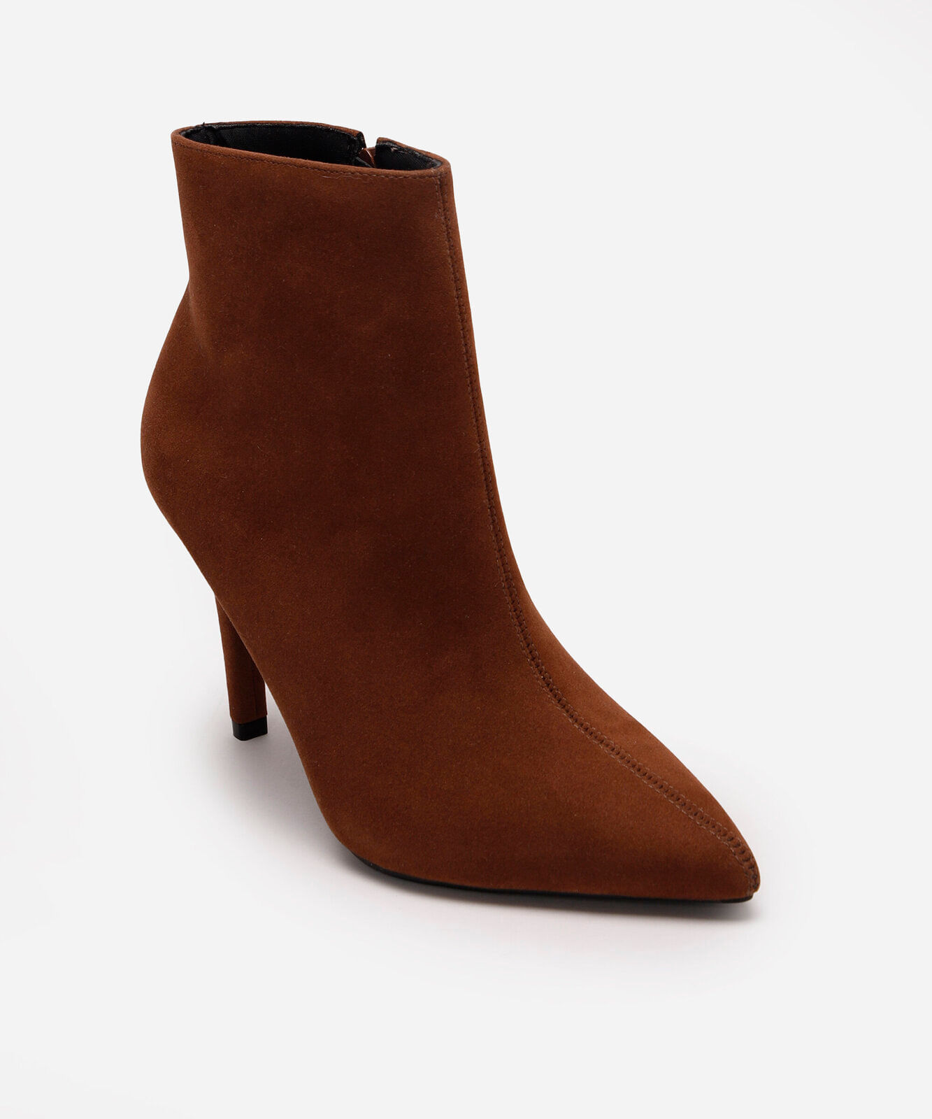 bota cano médio bico fino salto fino oneself marrom