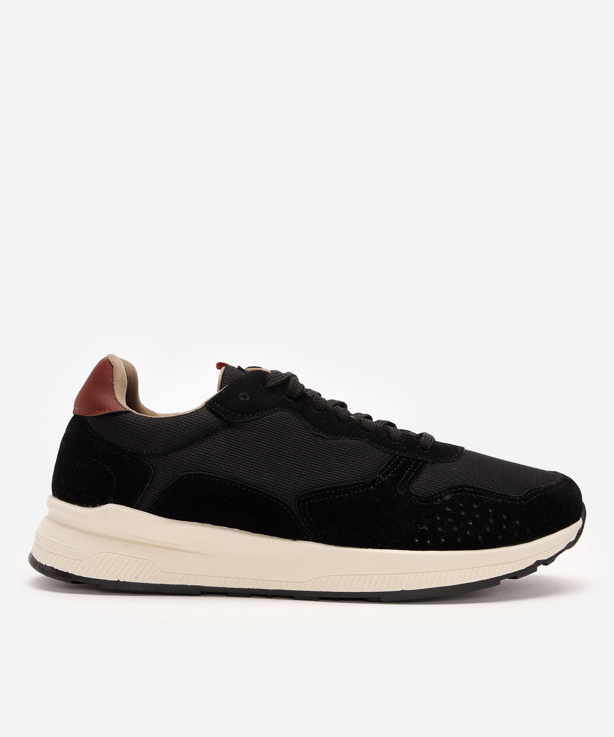 tênis masculino jogging texturizado preto
