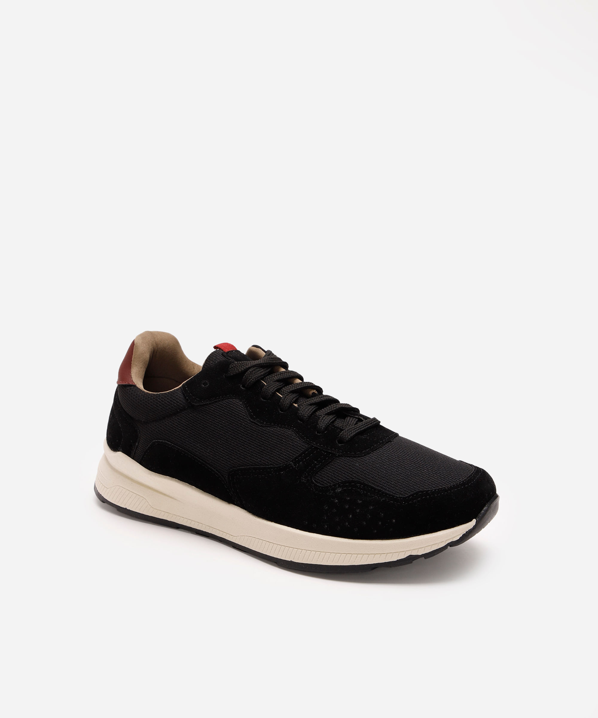 tênis masculino jogging texturizado preto