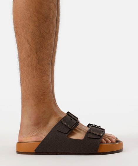 papete com fivelas cartago marrom