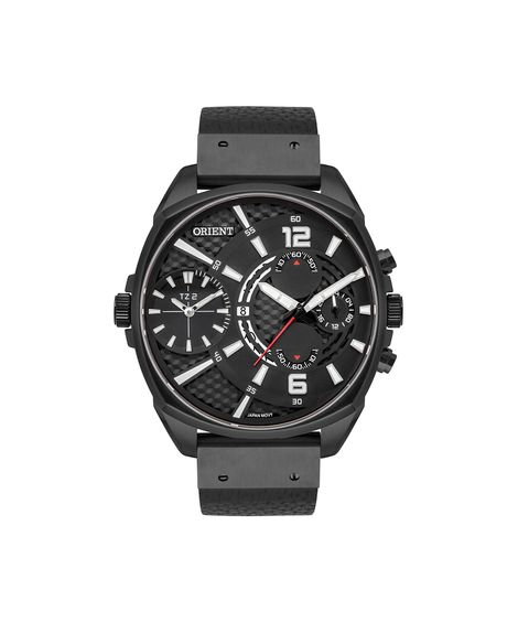 relógio masculino orient dual time mpsct003 p2px preto