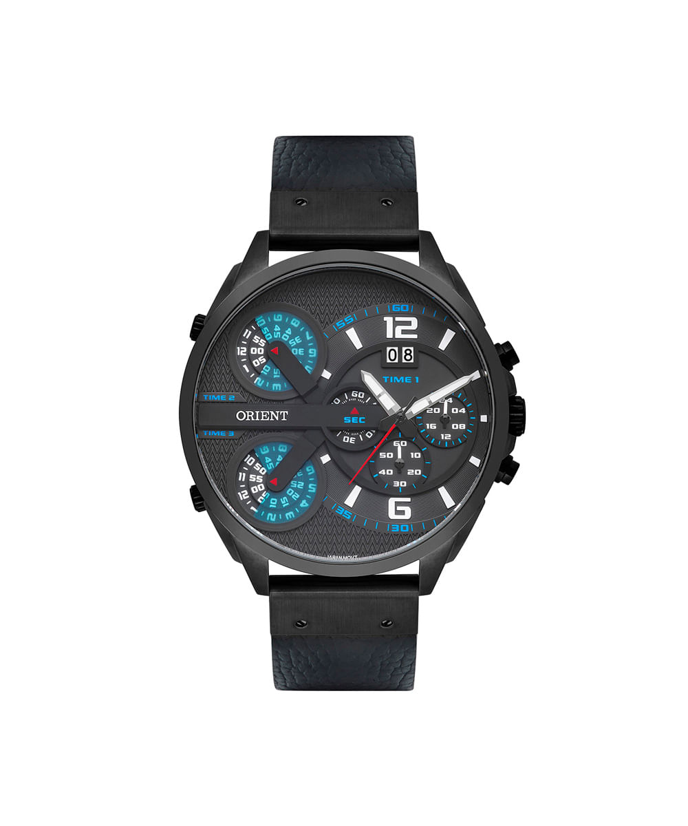 relógio masculino orient cronógrafo mpsct004 p2px preto