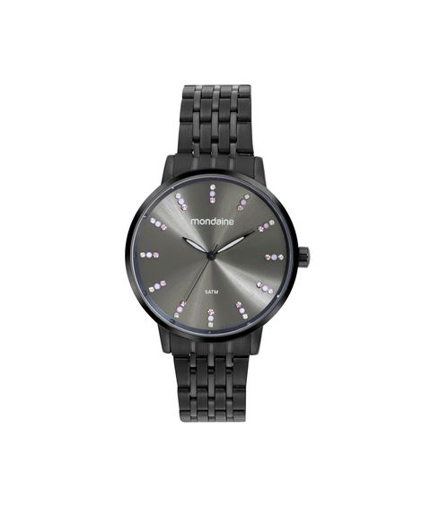 kit relógio feminino mondaine analógico 32666lpmvpe2kb preto