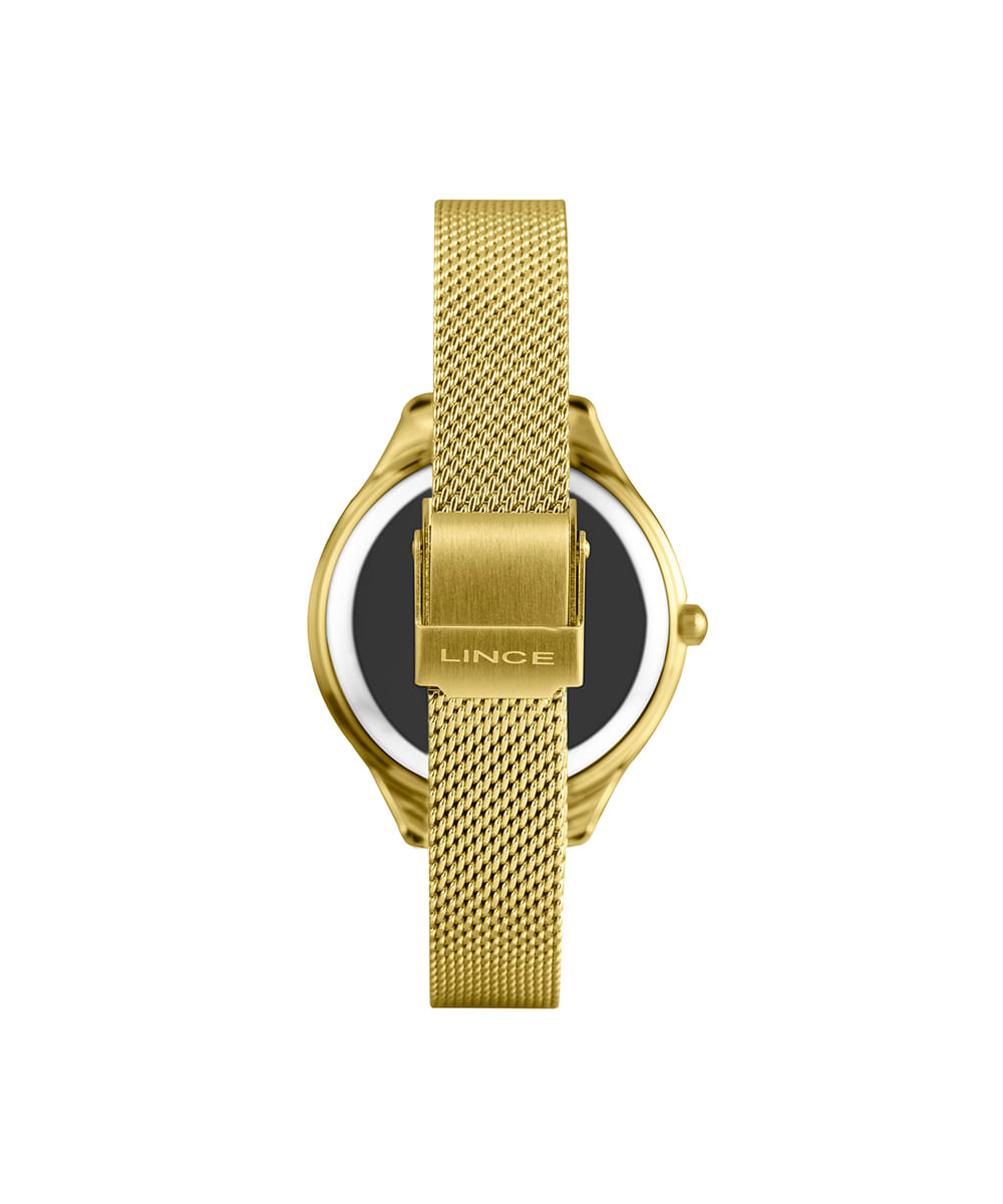 kit relógio feminino lince analógico lrgm059l36 kad5c1kx dourado