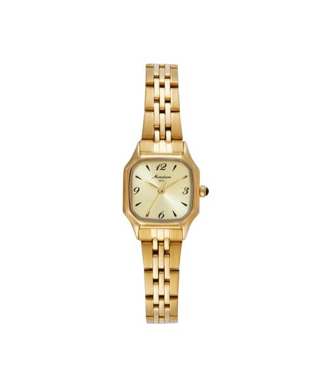 kit relógio feminino mondaine analógico 32820lpmvde1kc dourado