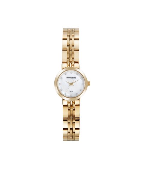 kit relógio feminino mondaine analógico 32692lpmvde1ka dourado