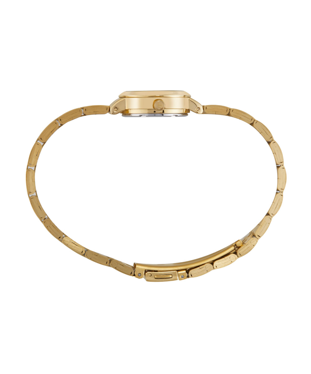 kit relógio feminino mondaine analógico 32692lpmvde1ka dourado