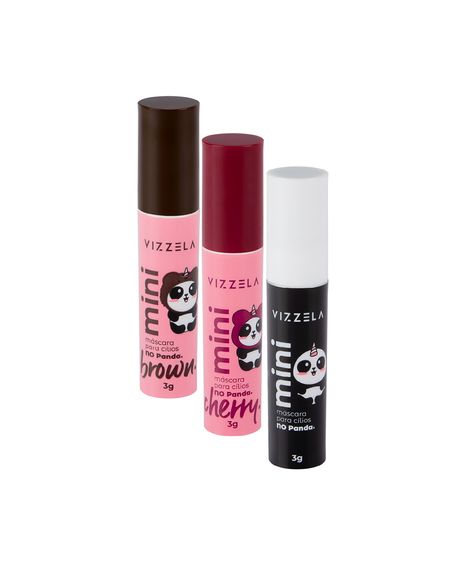 kit de mini máscaras vizzela para cílios 9g colorida