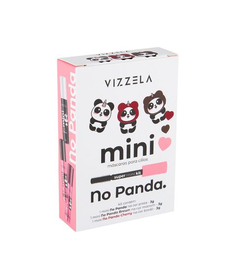 kit de mini máscaras vizzela para cílios 9g colorida