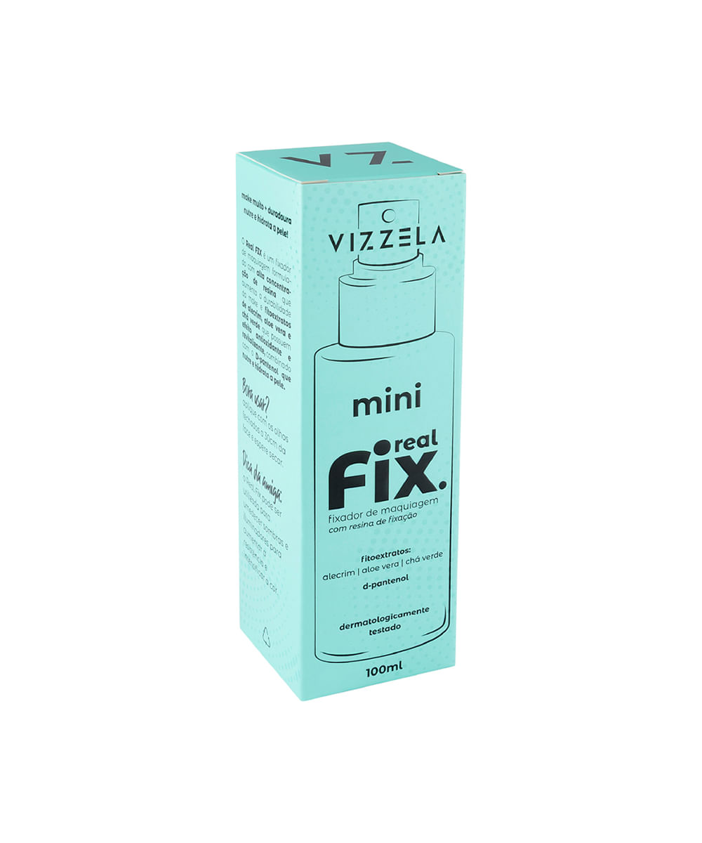 mini fixador vizzela para maquiagem real fix 100ml