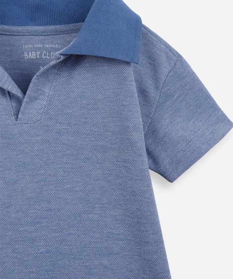conjunto curto infantil com algodão azul
