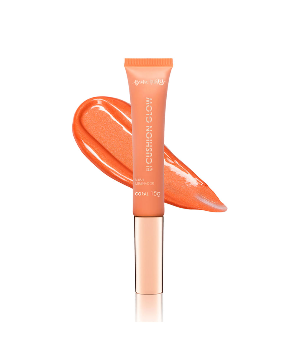 blush iluminador bruna tavares cushion glow coral