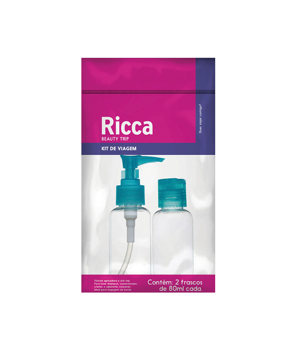 kit de viagem ricca com dois frascos colors