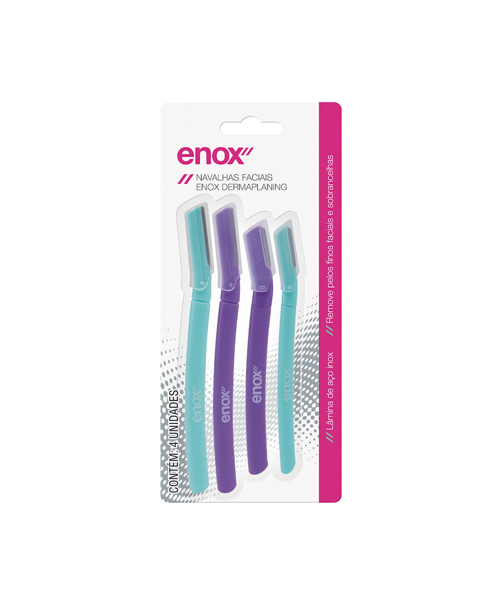 navalha facial enox dermaplaning com 4 unidades