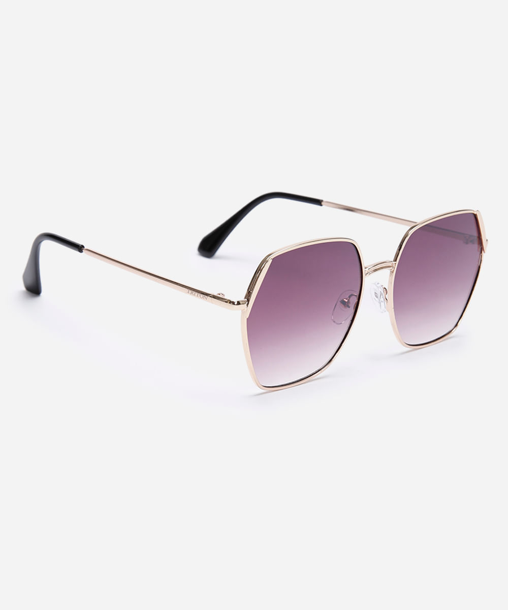 óculos de sol quadrado triton dourado