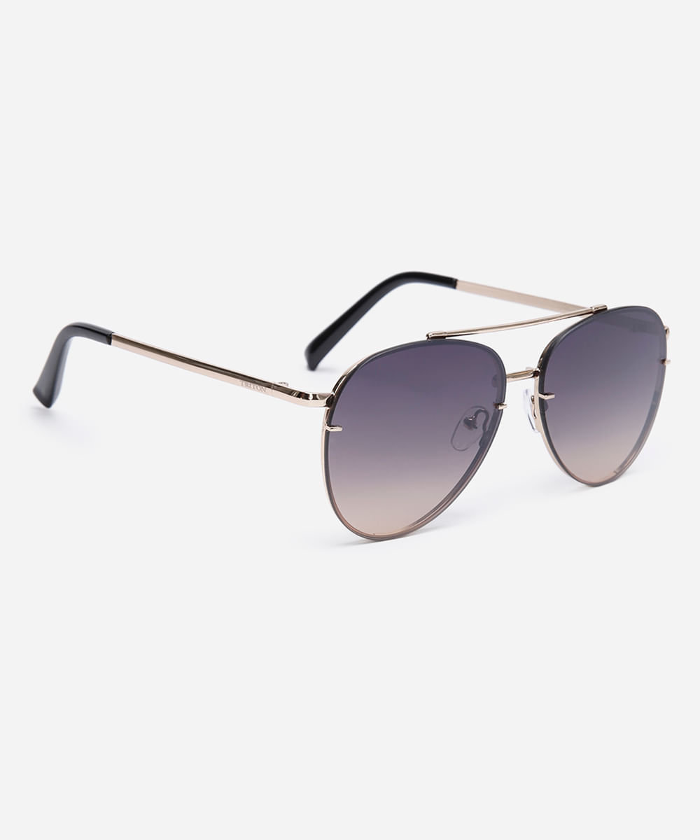 óculos de sol aviador triton unissex dourado