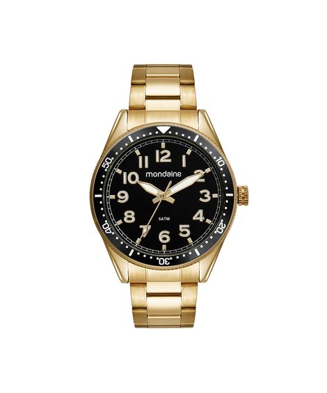 relógio masculino mondaine analógico 32548gpmvde2kt dourado