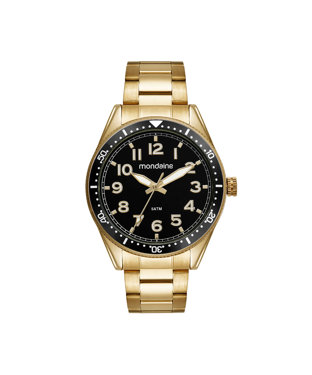 relógio masculino mondaine analógico 32548gpmvde2kt dourado