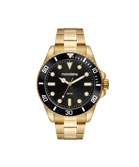 kit relógio masculino mondaine analógico 32549gpmvde2kb dourado