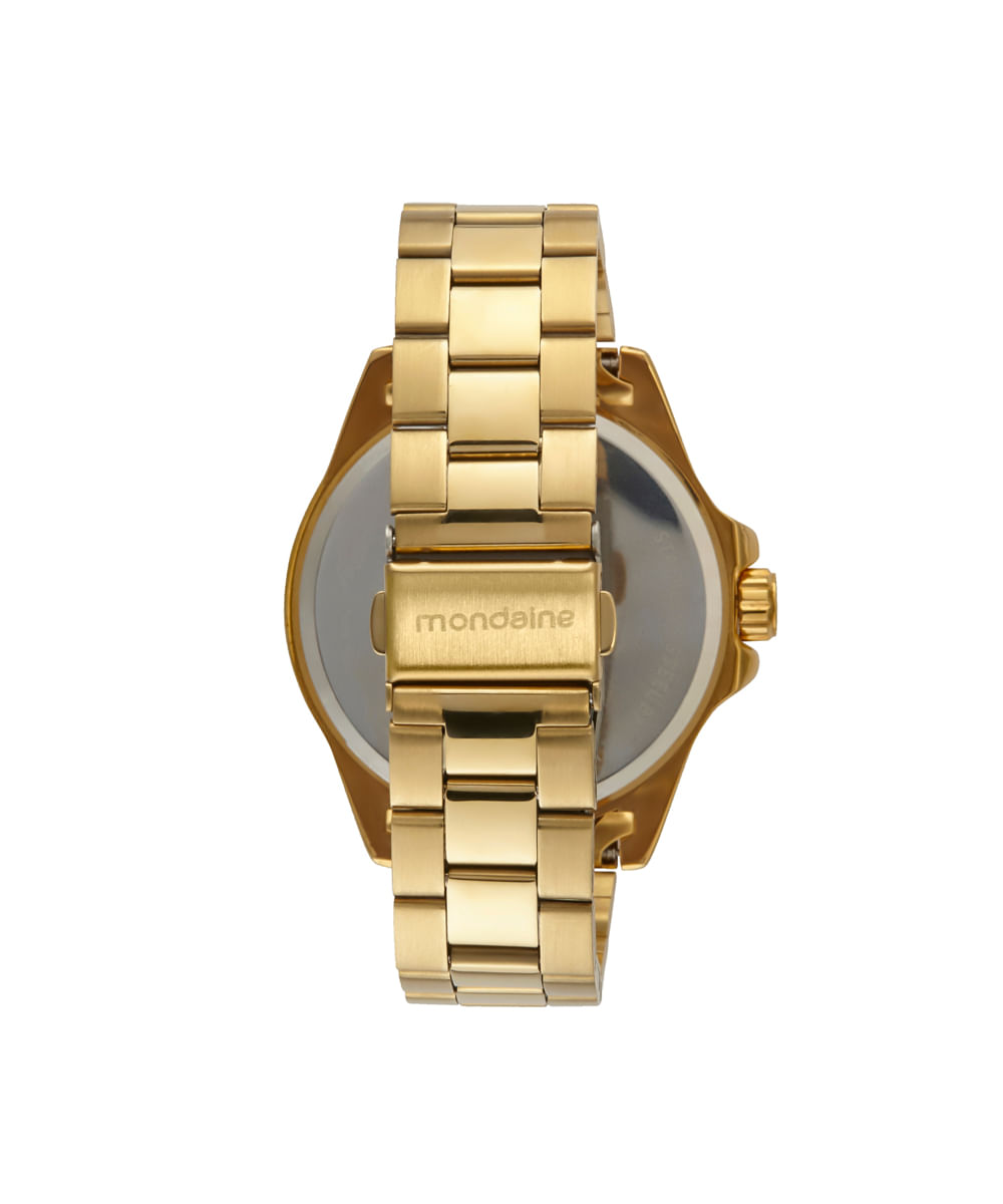 kit relógio masculino mondaine analógico 32549gpmvde2kb dourado