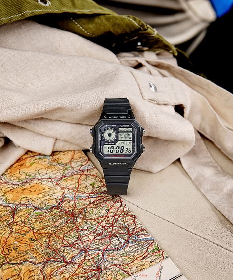 relógio masculino casio digital ae 1200wh 1avdf preto