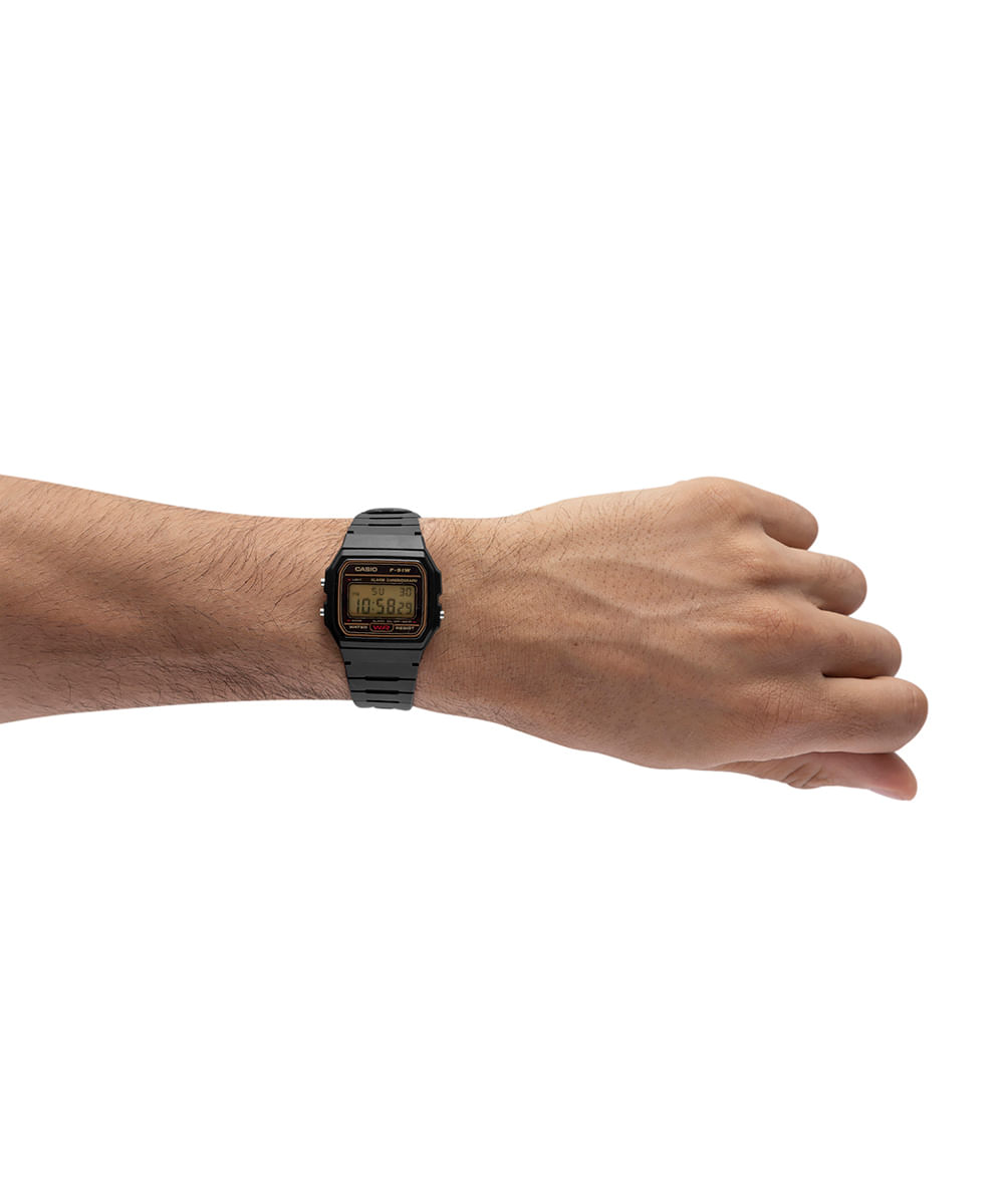 relógio masculino casio digital f 91wg 9qdf preto