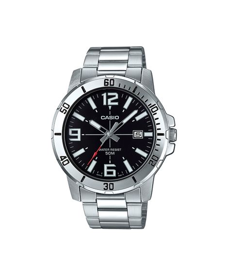 relógio masculino casio analógico calendário mtp vd01d 1bvudf prateado