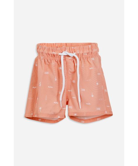 short boardshort infantil estampado laranja