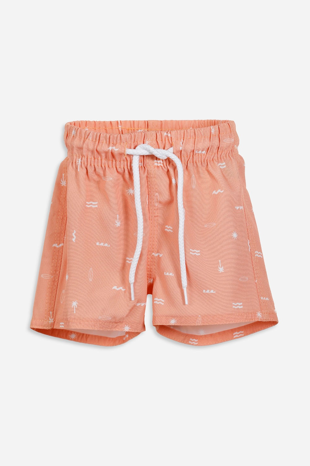 short boardshort infantil estampado laranja