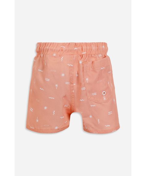 short boardshort infantil estampado laranja