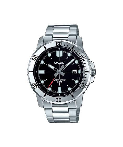 relógio masculino casio analógico calendário mtp vd01d 1evudf prateado