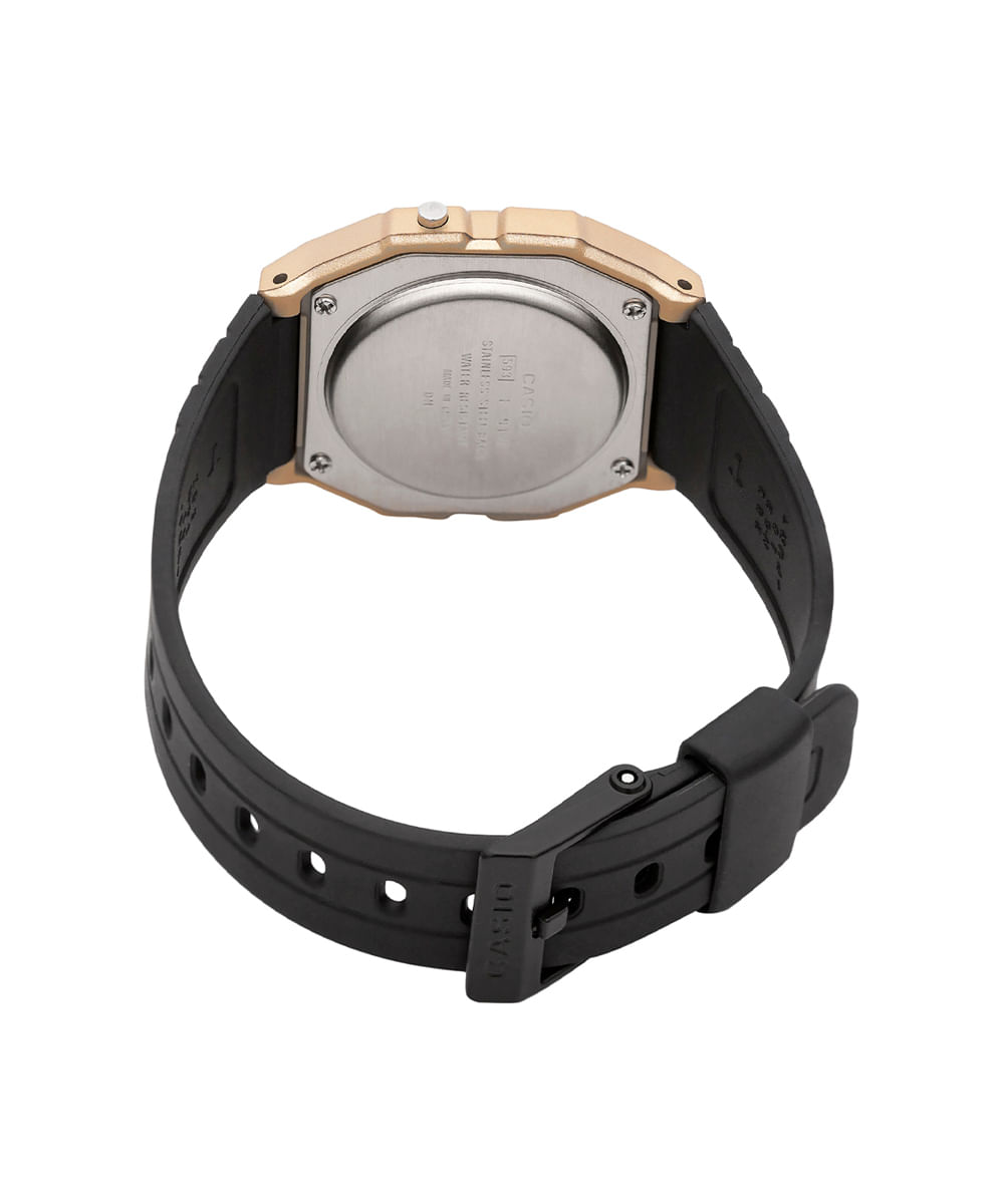 relógio masculino casio digital f 91wm 9adf dourado
